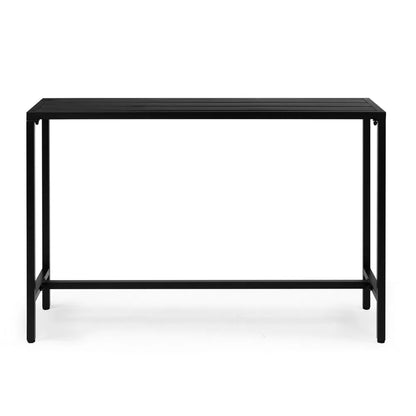 55' Outdoor Bar Table With Adjustable Feet, Rectangle Narrow Counter Height Table - view 6
