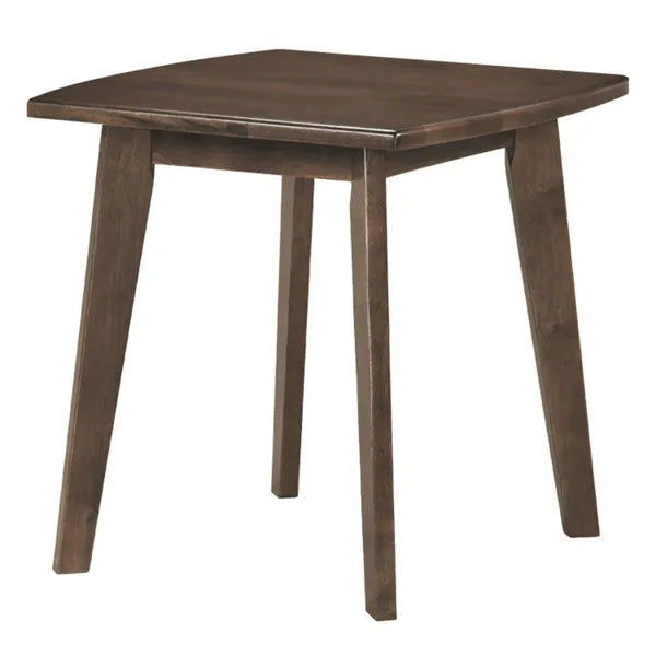 17" Square Side Table Solid Rubber Wood, Walnut Finish End Table For Living Room Bedroom - view 3