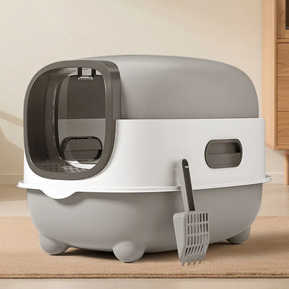 High-Capacity Enclosed Cat Litter Box & Odor-Lock, Scratch-Resistant, Ideal For US Households - view 4