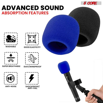5Core Microphone Cover Soft Foam Mic Windscreen Windproof Sponge For Handheld Mic - view 4