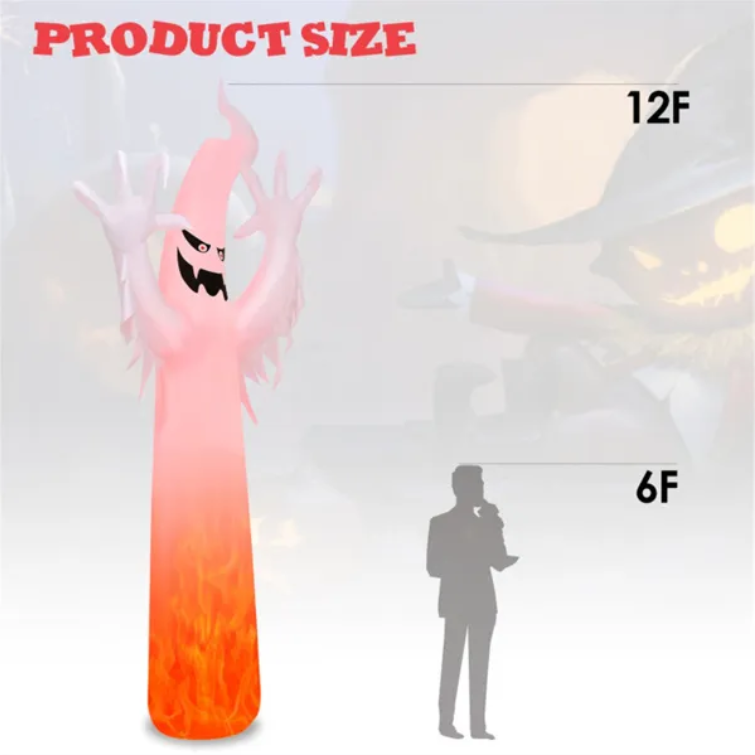 12 Feet Halloween Inflatable Decoration With Built - view 2