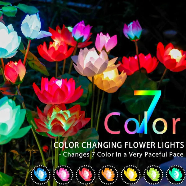 Solar Garden Lights, Lotus Flower Lights, Outdoor Light For Garden, Patio, Yard Decoration - view 2