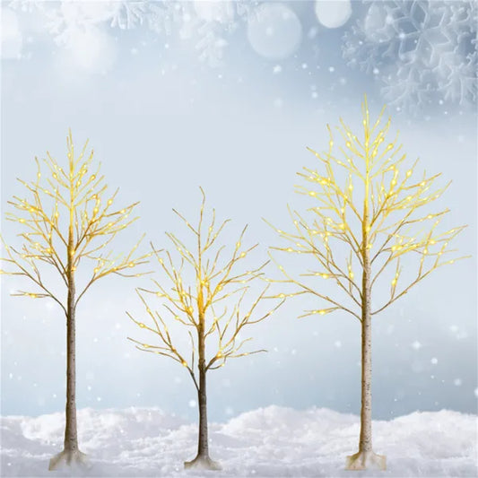 White 5FT LED Birch Tree - Lifelike Bark 72 Lights Flexible Branches 7.2ft Cord For Christmas - view 2
