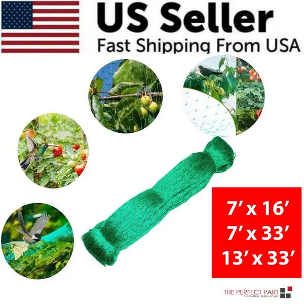 33FT Anti Bird Netting Pond Net Protection Tree Crops Plants Fruits Garden Mesh - view 4