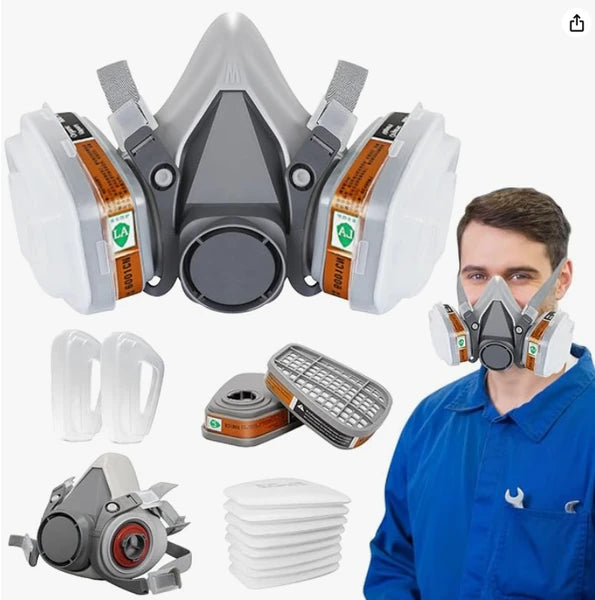 Halbe Gesicht Maske Atemgerät Staubmaske Für Holzbearbeitung Malerei Schweißen - view 5