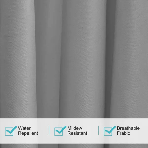 Gray Smooth 50 In. W X 108 In. L Other Blackout Outdoor Light Filtering Curtain (Single Panel), Silencer Clip - view 4
