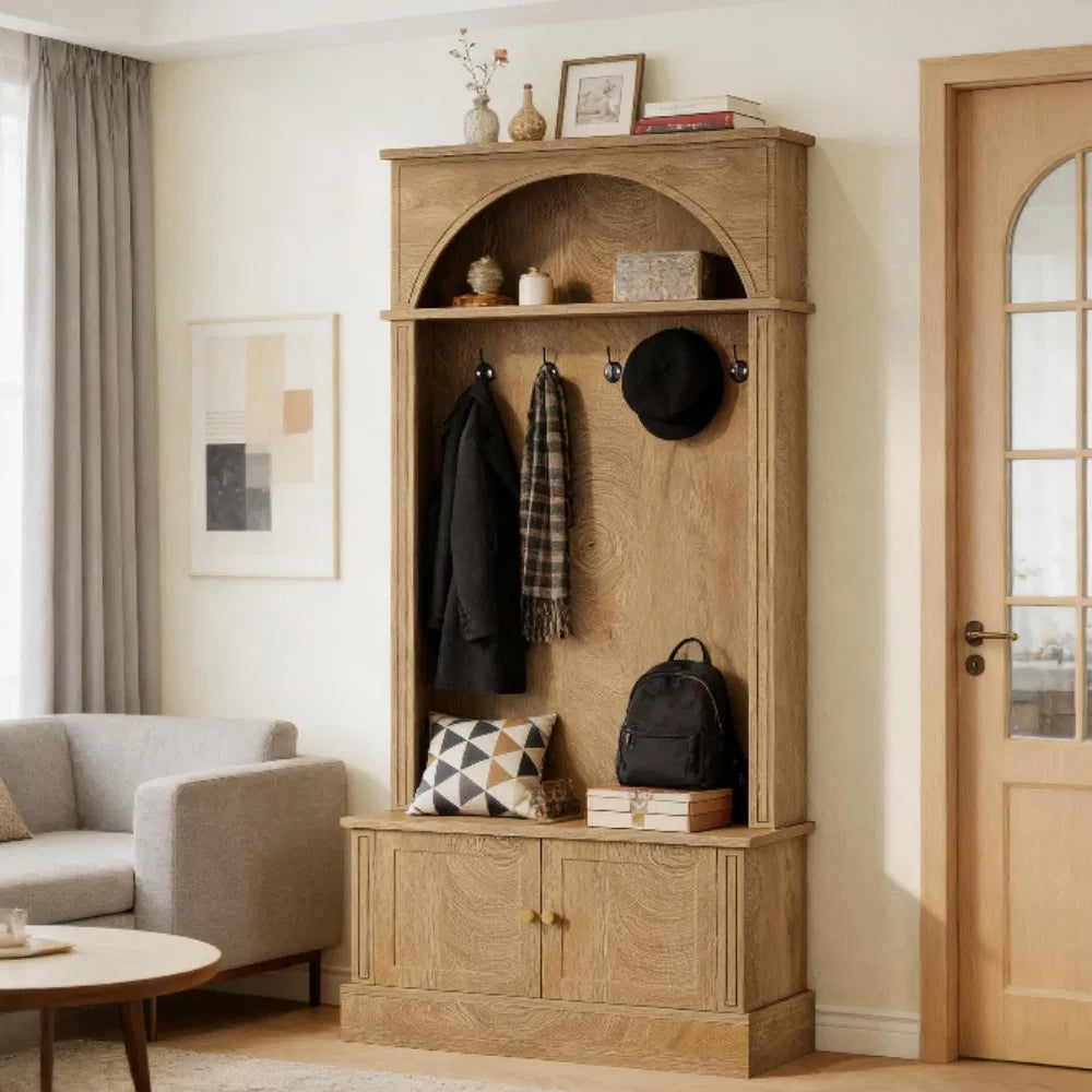 Entryway Coat Rack Shoe Storage - view 4