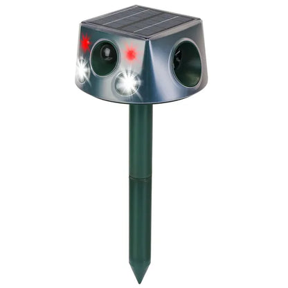 Ultrasonic Solar Animal Repeller Outdoor Mole Snake Squirrel Repellent Waterproof Bird Deer Dog Cat Deterrent With
