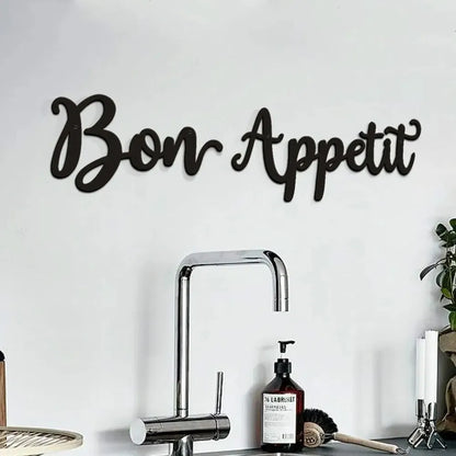 2pc Bon Appetit Wall Décor Bon Appetit Metal Wall Sign Farmhouse Kitchen Wall Art Living Room Bedroom Study Porch Decor