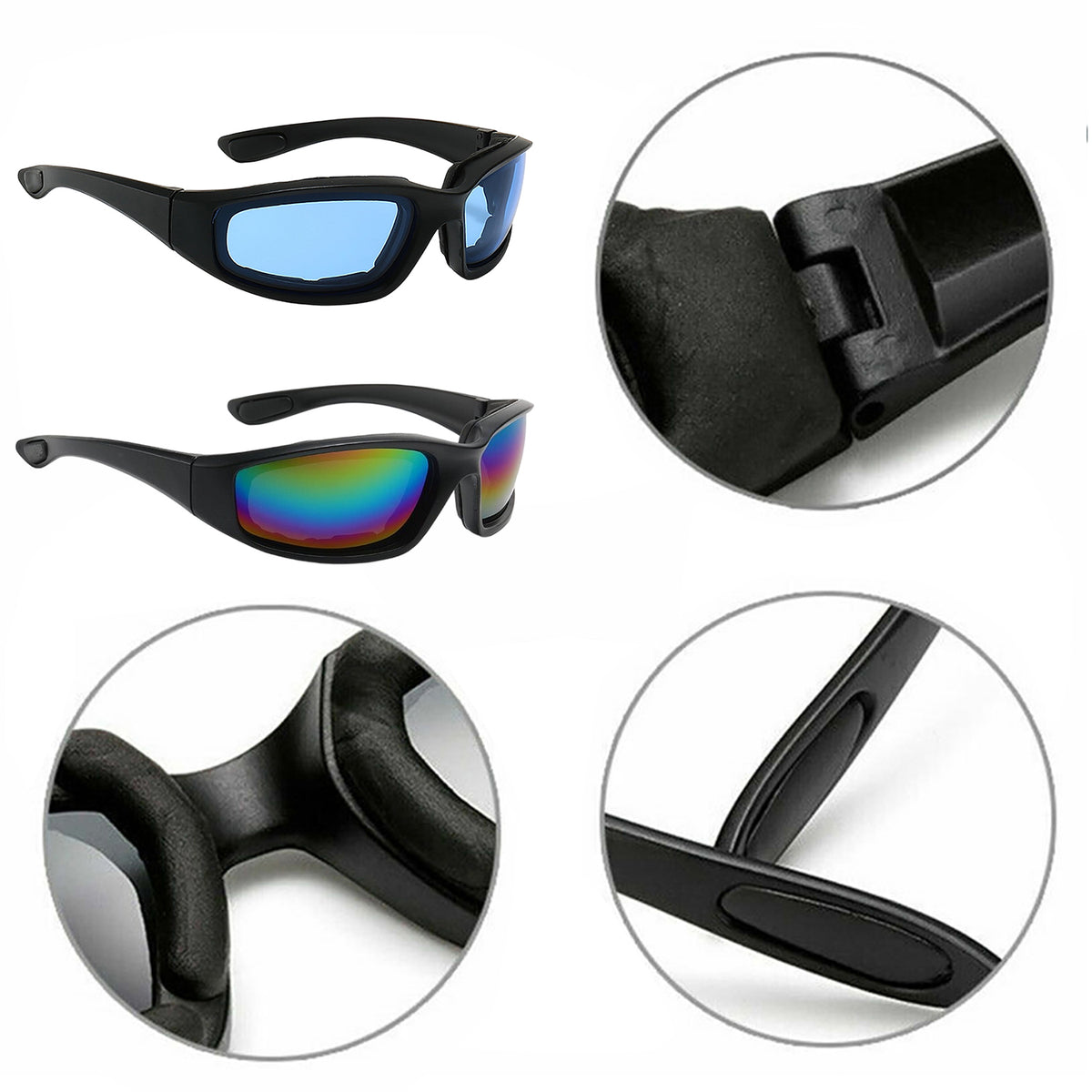 Cycling Sunglasses Motorcycle Sports Biker Riding Goggles UVA & UVB Protection - view 2