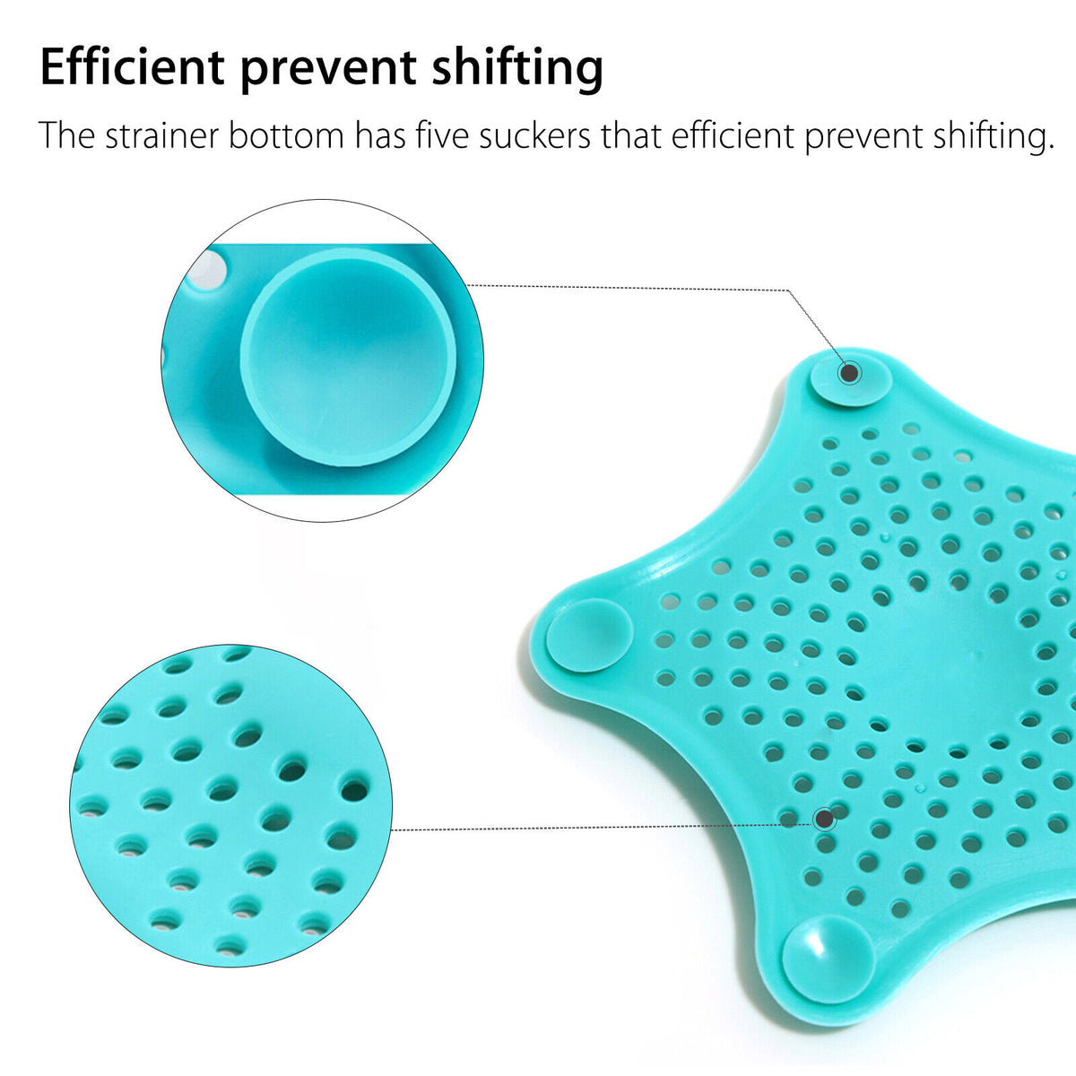 3PCS Silicone Starfish-shaped Sink Drain Filter Bathtub Hair Catcher Stopper Drain Hole Filter Strainer For Bathroom - view 8