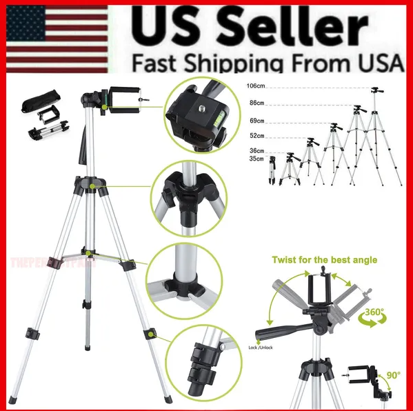 Professional Camera Tripod Stand Holder Mount For IPhone Samsung Cell Phone And Bag