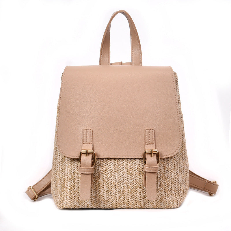 Straw Backpack Female Travel Backpack - view 6