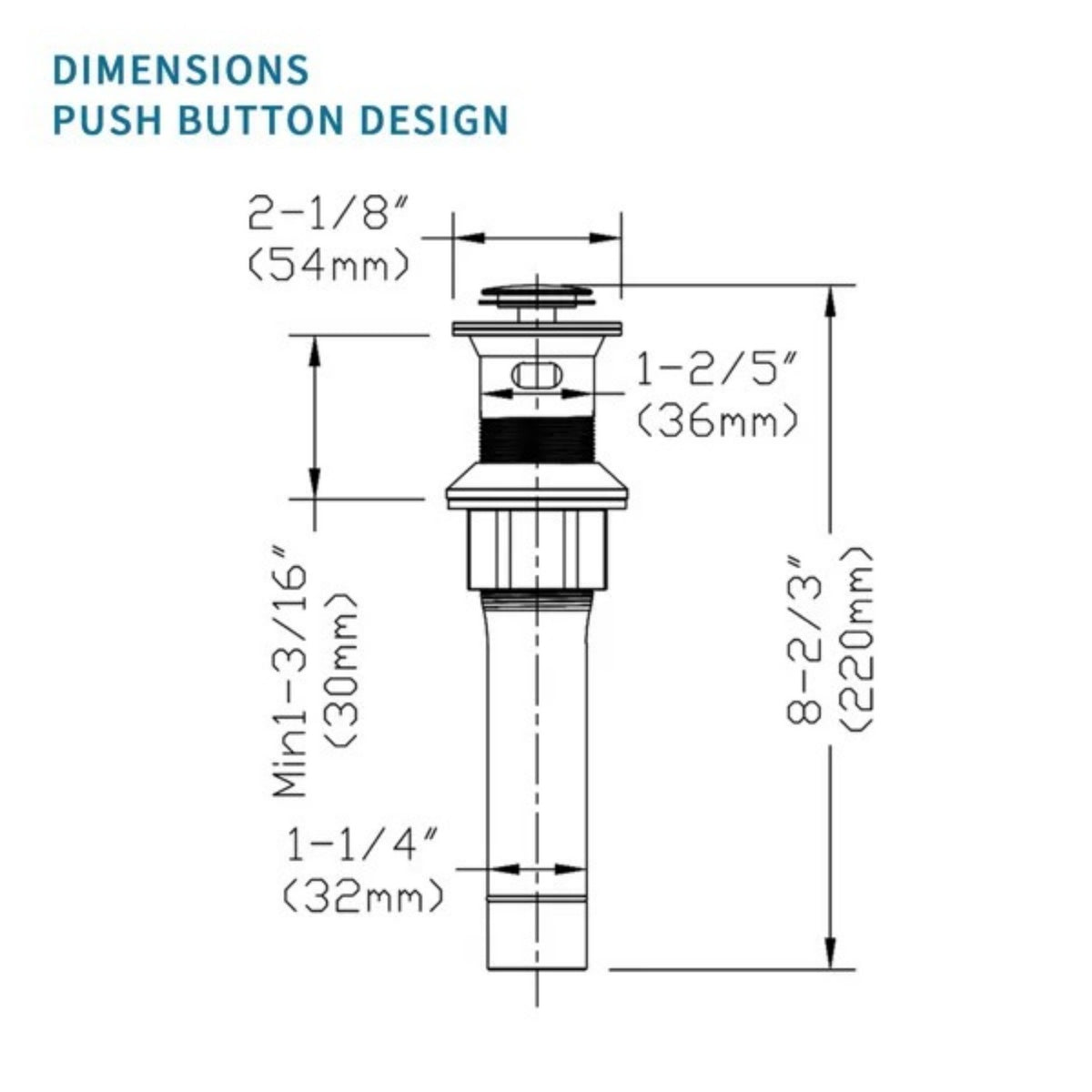 Pop-Up Drain Stainless Steel With Overflow Anti-Clogging For Vessel Sink Lavatory Vanity Sink Drain With Strainer - view 2
