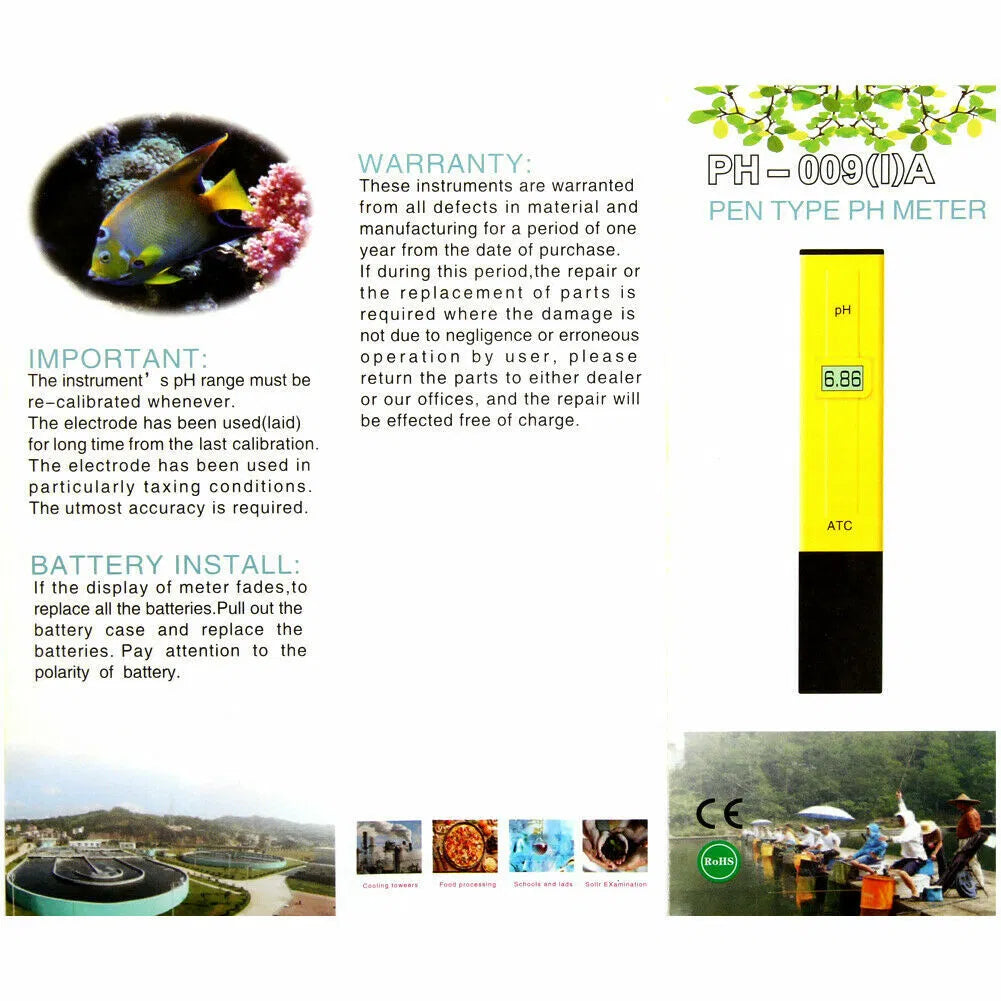 Digital Electric PH Meter LCD Tester Pocket Hydroponics Aquarium Water Test Pen - view 8