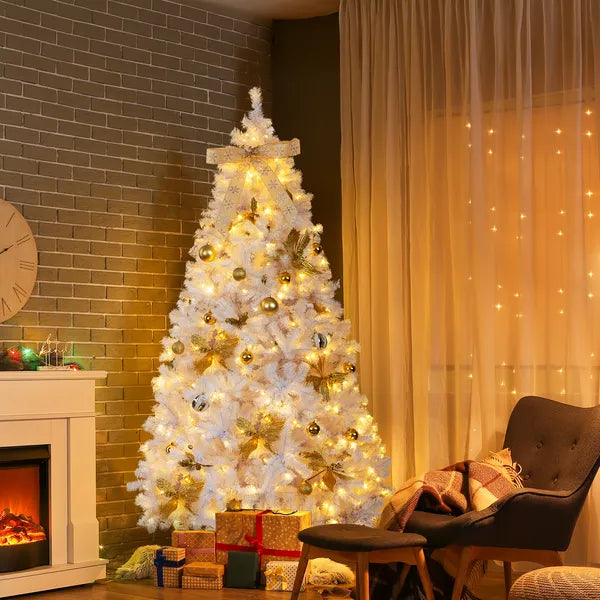 7.5 FT Artificial Christmas Tree With DIY 400 Warm White LED Lights - view 4