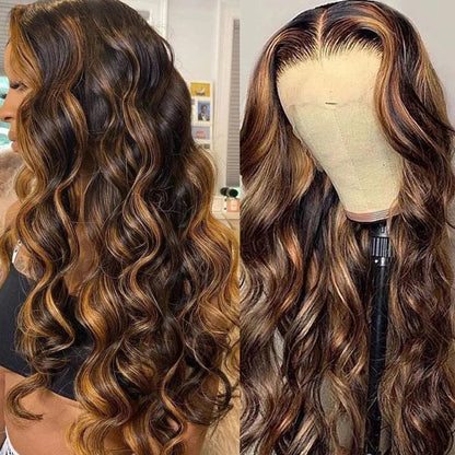 13x4 Lace Front Body Wave Human Hair Wig P4 27, Density - view 10