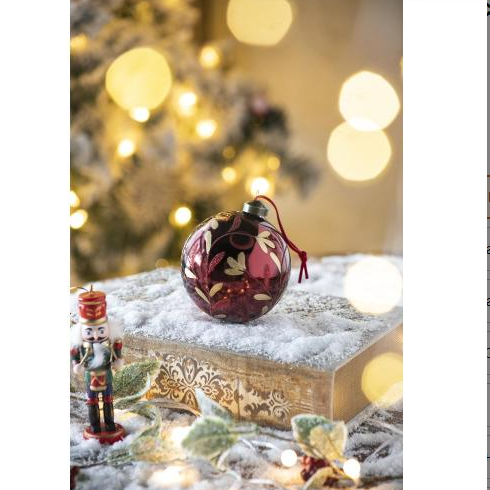 D3.9 Christmas Ball Ornaments, Glass Decorative Hanging Ball Christmas Tree Ornaments For Holiday Party Decorations - view 2