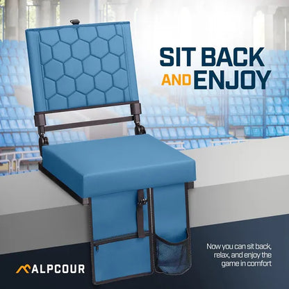 Alpcour Folding Reclining Stadium Seat With Back Support For Bleachers - view 2