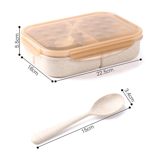 Wheat Preservation Divided Lunch Box Bento Box - view 2