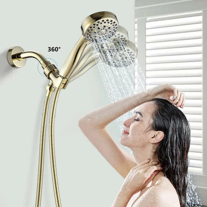 Handheld Shower Head with Hose High Pressure Shower Heads, Gold - view 6