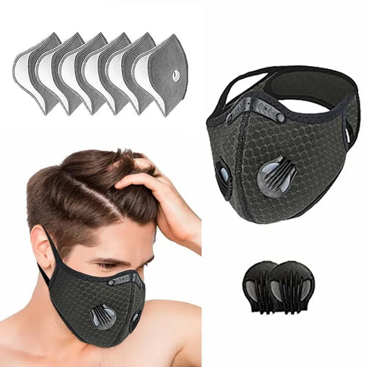 Reusable Half Face Cover Mask Respirator Anti Pollution Facepiece Sports Masks