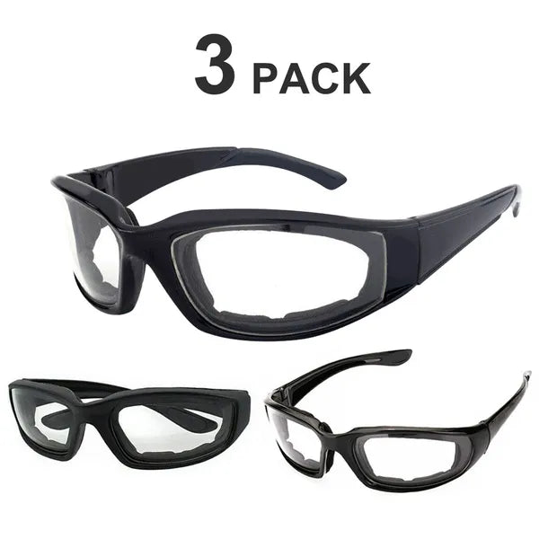 3Pair Motorcycle Riding Glasses Wind Resistant Bike Goggles UV Protection Resistant Padded Comfortable Outdoor Sport