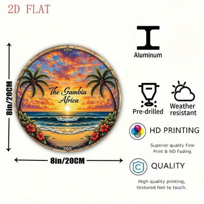 1pc Vintage African Gambian Sunset Beach Wall Sign, African Gambian Sunset Beach Wall Sign, Sunset Beach Wall Sign - view 4