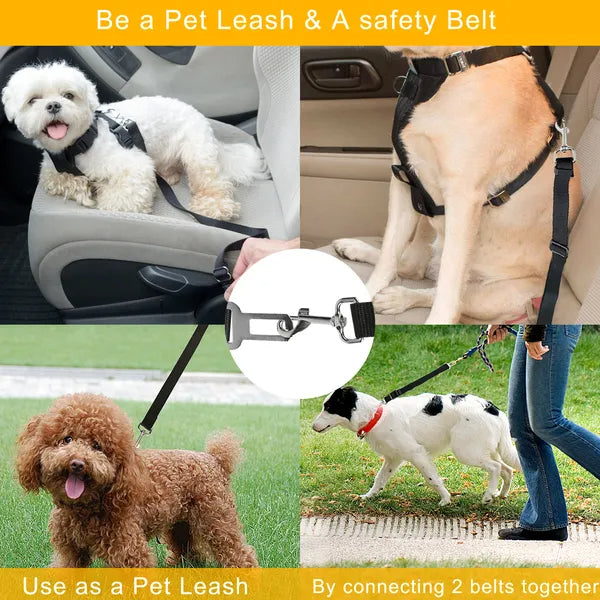 2Pcs Pet Dog Seat Belt Leash Adjustable Pet Dog Cat Safety Leads Harness - view 4