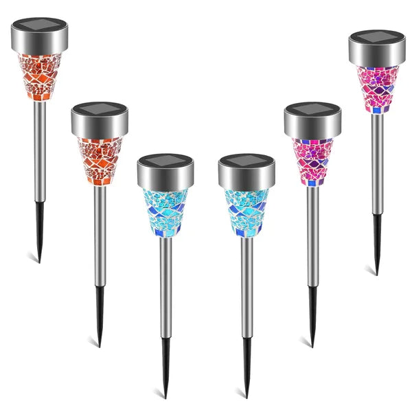 6Packs Solar Garden Lights Outdoor Solar Pathway Lights IP44 Water-resistant Landscape Lights 8Hrs Lawn Lamps For Yard - view 4