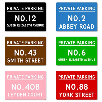 Personalized Metal Private Parking Sign Custom House Number Street Name - view 9