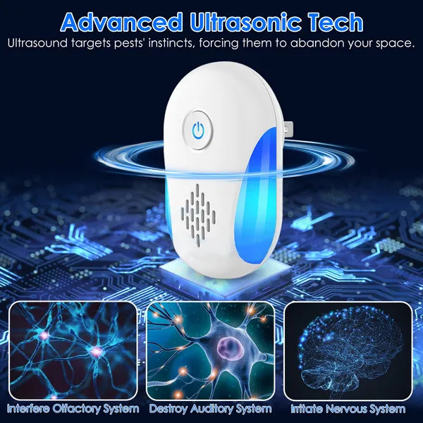 6 Pack Ultrasonic Pest Repeller, Operation Pest Wide Coverage Dual-Frequency Pest Control For Home Apartment Hotel - view 6