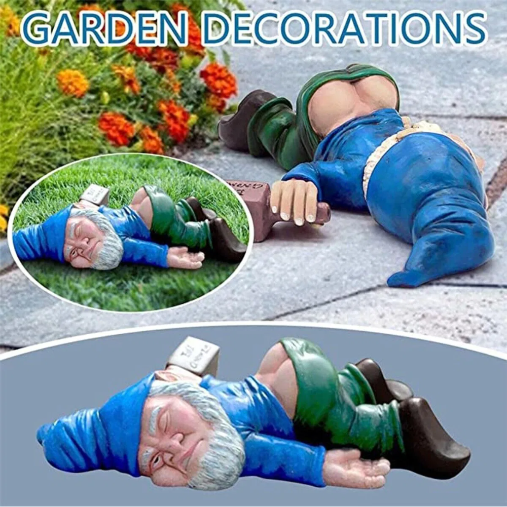 Drunk Garden Gnome Decoration Drunken Ornament Decor Yard Patio Lawn US - view 2