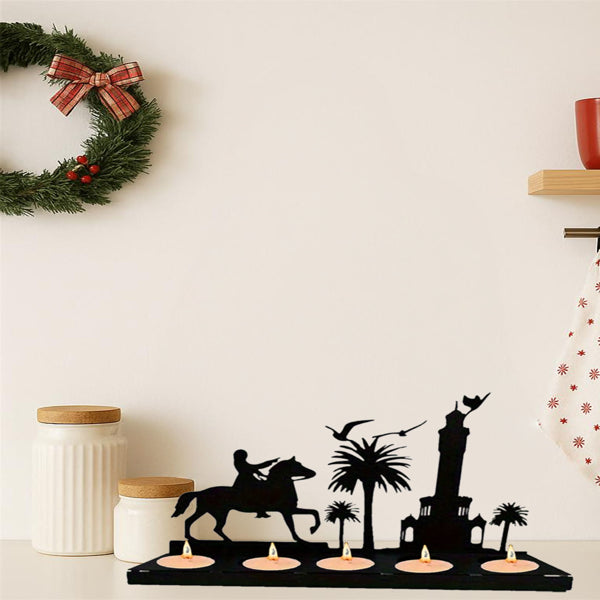 Modern Antler Candle Holders Set Rustic Wooden Candle Stand For Holiday Home Decor - view 4