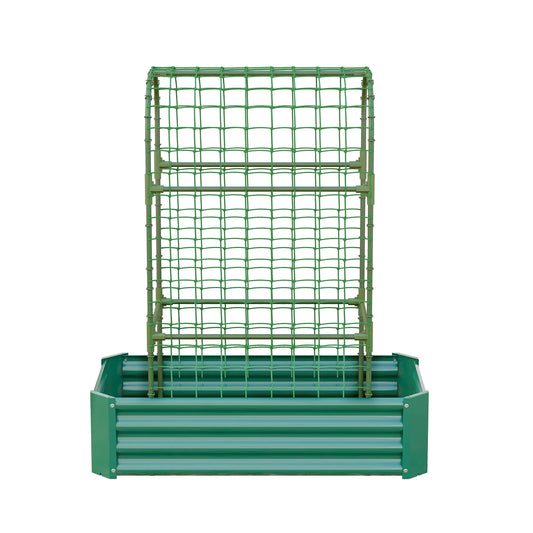 2-in-1 Raised Garden Bed with Trellis - 59" Tall Arch Planter Box for Climbing Plants - view 2