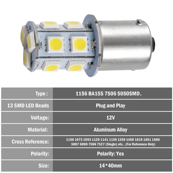 20Pcs 12V Car Light Bulbs 4500K 14MM Aluminum Alloy Turn Signal Light - view 4
