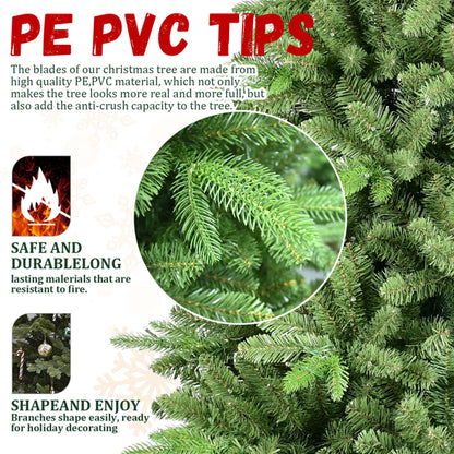 Artificial 6ft Green Christmas Tree With 1168 PE PVC Mixed Branch Tips - view 4