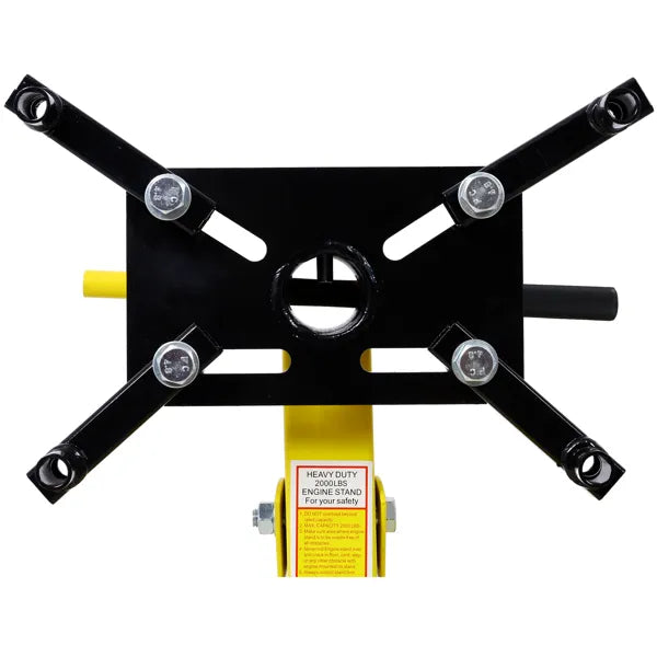 Folding Engine Stand 2000 LBS Capacity Motor Hoist 360 Degree Adjustable Mounting Head Dolly Mover Auto Repair Rebuild - view 8