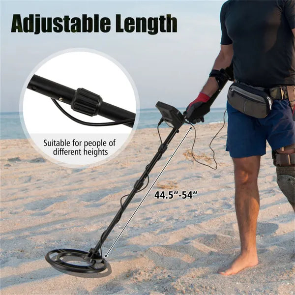 Black Metal Detector, IP67 Waterproof Coil & 4 Detection Modes, 10" Max Detection Depth - view 5