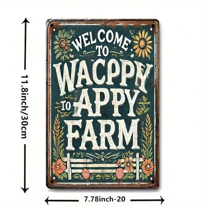 WACPPYAPPY Vintage Rustic Metal Sign Welcome To Farm, 8x12 Inch Decorative Iron Wall Plaque - view 4