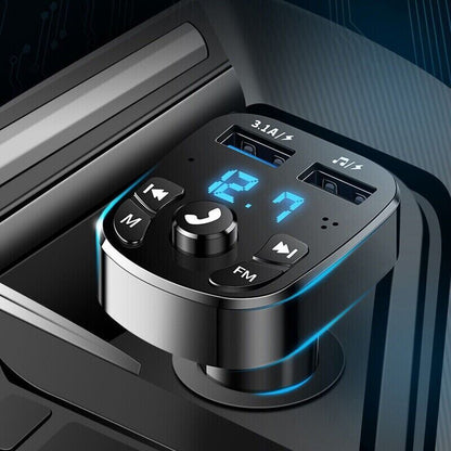 Wireless Car Bluetooth FM Transmitter MP3 Audio USB Charger Adapter Handsfree - view 4