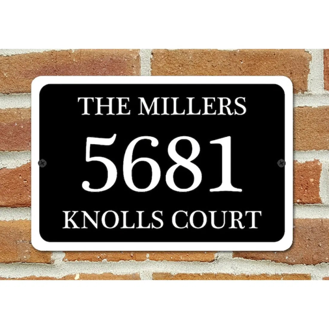 Custom Home Address Metal Plaque Personalized House Number Sign - view 2