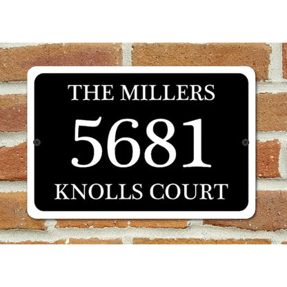 Custom Home Address Metal Plaque Personalized House Number Sign - view 2