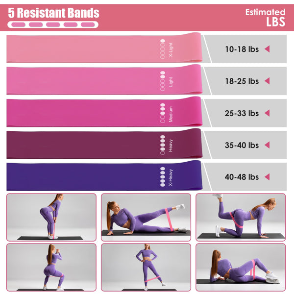 14Pcs All-in-One Pilates Kit, Pilates Ring Yoga Ball Resistance Bands Set With Carry Bag - view 6