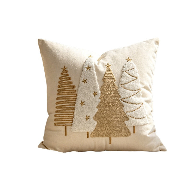 Christmas Pillow Cover, Letter-embroidered Cushion, Christmas Tree Pillow Cover - view 9