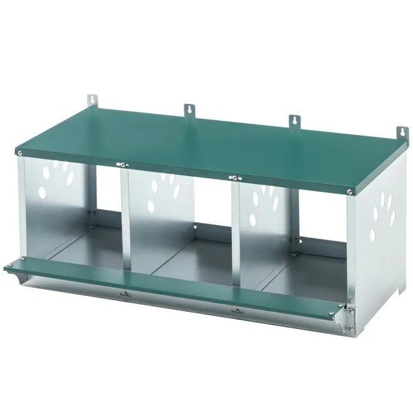Metal Nesting Boxes For Chicken,3 Compartment Nesting Box,Galvanized Steel Nesting Boxes For Hens, Easy To Assemble - view 2