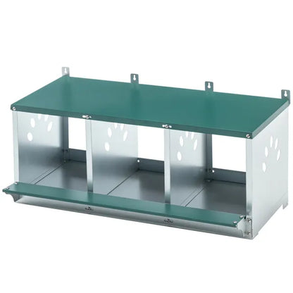 Metal Nesting Boxes For Chicken,3 Compartment Nesting Box,Galvanized Steel Nesting Boxes For Hens, Easy To Assemble - view 2