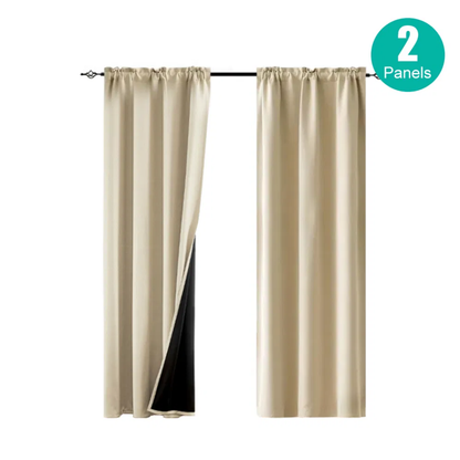 Grommets Thermal Insulated With Coated Lining 52 In. W X 63 In. L Indoor Blackout Curtains Set Of 2 - view 4