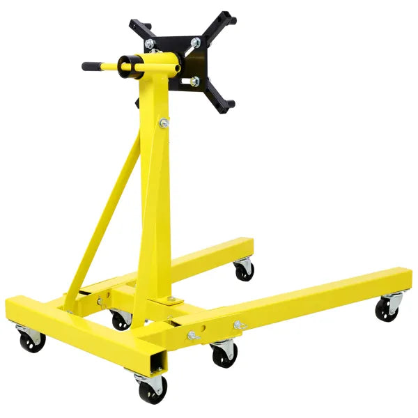 Folding Engine Stand 2000 LBS Capacity Motor Hoist 360 Degree Adjustable Mounting Head Dolly Mover Auto Repair Rebuild - view 3