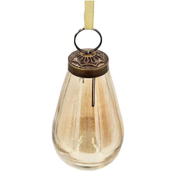2 X 2 X 3.7 Luster Tear Drop Ornament, Glass Decorative Hanging Christmas Tree Ornaments For Holiday Party Decorations - view 8